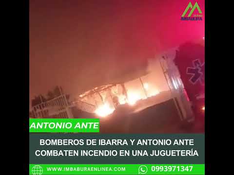 Incendio en una juguetería en Natabuela