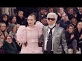 Glam LILY ROSE DEPP And KARL LAGERFELD Rock The Chanel Runway Haute Couture 2017