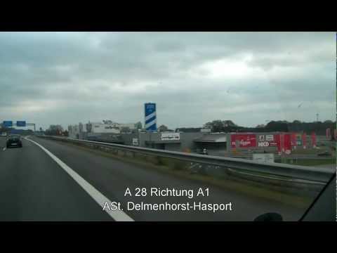 2011  Autobahn A28 Dreieck Delmenhorst bis zum Dreieck Stuhr an der A1 (26.11.2011)