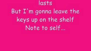 Skye Sweetnam - Note To Self (Lyrics)
