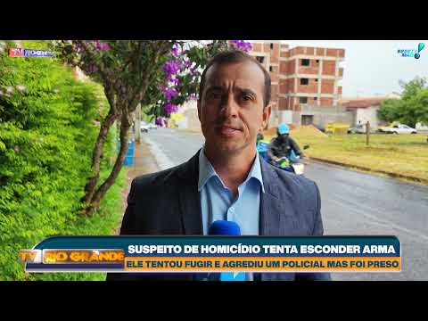 SUSPEITO DE HOMICÍDIO TENTA ESCONDER ARMA