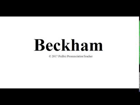 BECKHAM pronunciation 🔥 How to pronounce audio guide