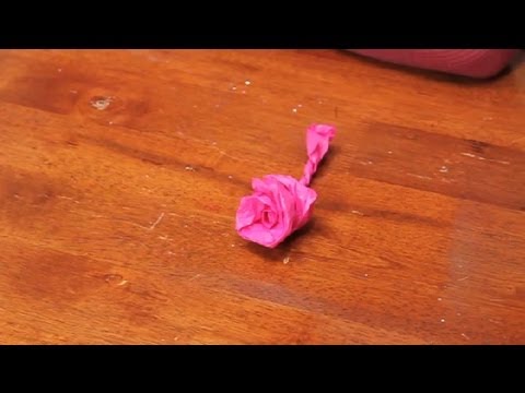 How to Make Crate Paper Roses by Twisting & Spinning : Paper Flower Crafts