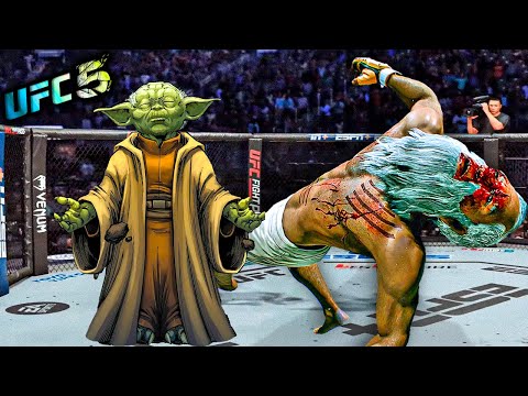 Old Bruce Lee vs. Master Yoda (EA sports UFC 5)