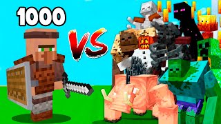 VILLAGER GUARD vs ALL MUTANT MINECRAFT ENDERMAN, WITHER, ZOMBIE, SKELETON MUTANT ULTIMATE TOURNAMENT