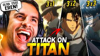 SUPER XANDÃO ASSISTINDO ATTACK ON TITAN | EP. 1, 2, 3 (3ª temporada)