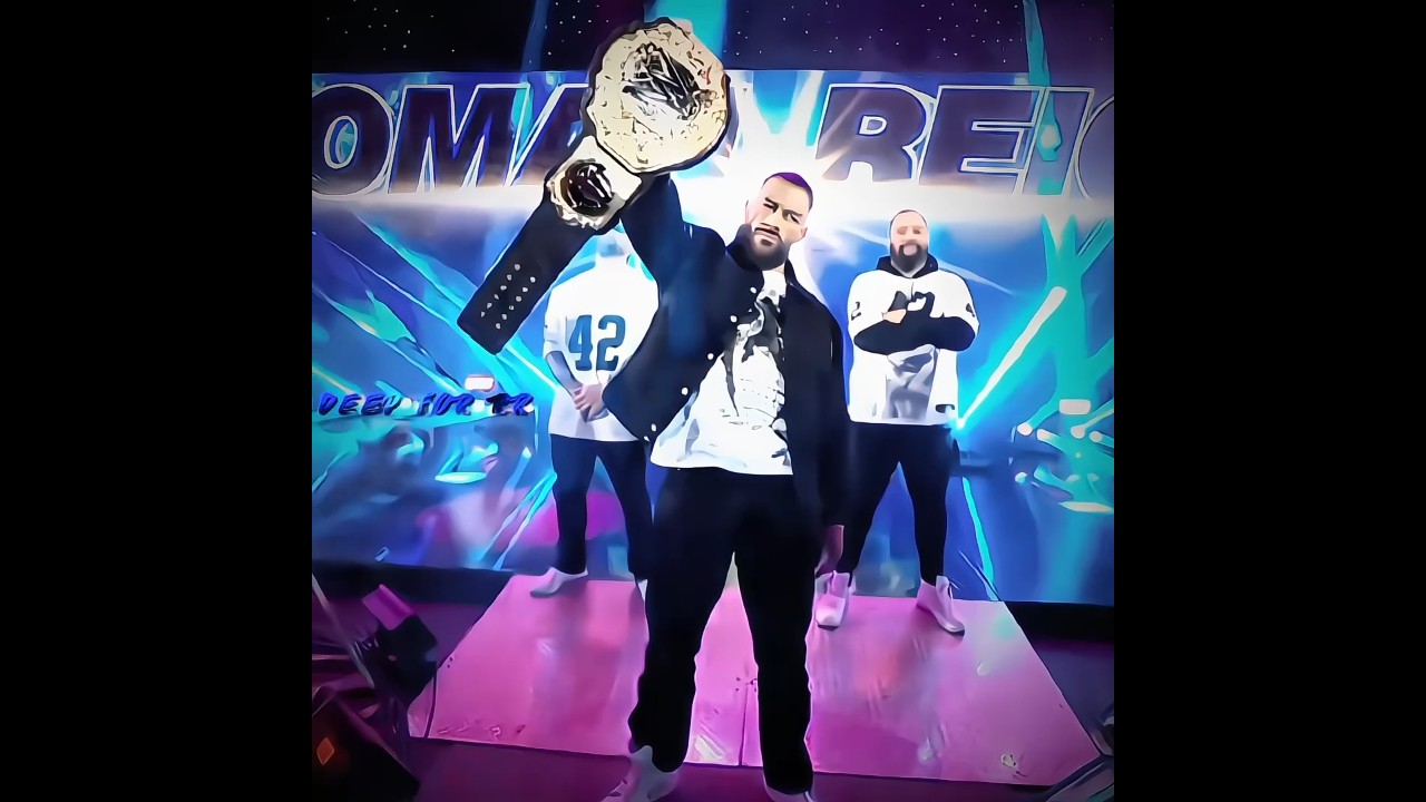 Roman Reigns makes entrance as World Heavyweight Champion with Usos#romanreigns#thebloodline#raw#uso