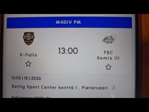 25.1.2026 OP-Areena PM M3DIV SPV IV -Fbc Remix klo 11.30