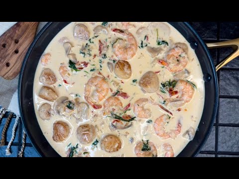 How to Make Tuscan Scallops and Shrimp - Two Secret Ingredients