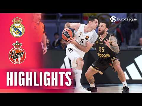 Six in a Row, CAMPAZZO in COMMAND | Real Madrid - Monaco | R24 BASKETBALL HIGHLIGHTS 2025-26
