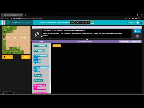 L19-3 |Code.org | Express-2021 | Lesson 19: Harvesting with Conditionals | level 3