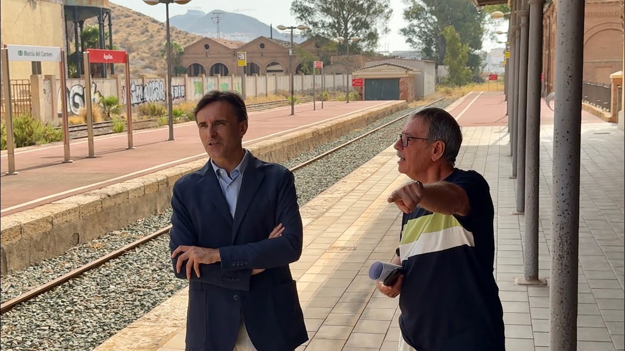 El Gobierno Regional reclama al Ministerio mantener la estación de ferrocarril de Águilas en su ubicación actual