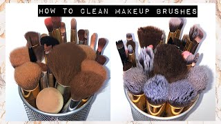 HOW TO CLEAN YOUR MAKEUP BRUSHES|CLEANING MY MAKEUP BRUSHES|ODDLY SATISFYING! | Abby Laura
