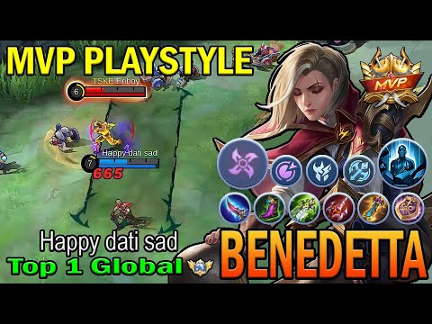 BENEDETTA TOP 1 GLOBAL Happy dati sad | MVP PLAYSTYLE | MOBILE LEGENDS
