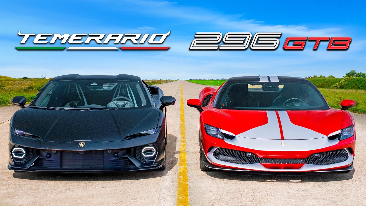 Lambo Temerario v Ferrari 296 GTB: DRAG RACE