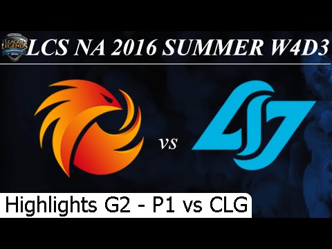 P1 vs CLG Game 2 Highlights 26/06/2016 - LCS NA Summer 2016 W4D3M9 Phoenix1 vs Counter Logic Gaming