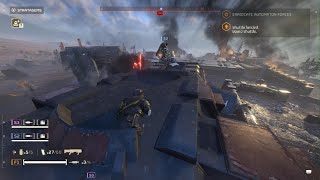 Catching a ride on a factory strider