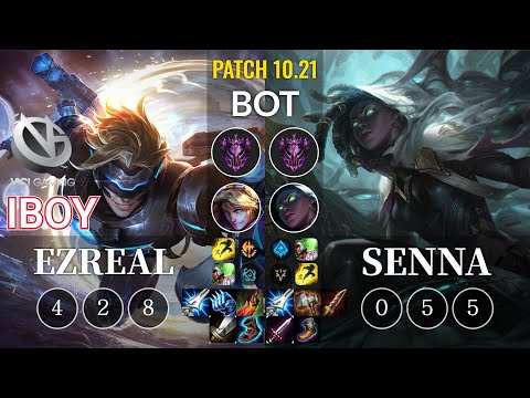 VG iBoy Ezreal vs Senna Bot - KR Patch 10.21