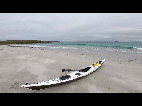 Solo Sea kayaking Scotland. The Outer Hebrides Isle of Barra