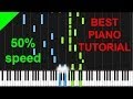 Skillet - Not Gonna Die 50% speed piano tutorial ...