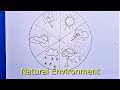 Six seasons drawing in Circle | Drawing the natural environment in the middle of the circle