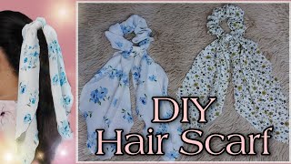 DIY HAIR SCARF| EASY Scrunchie Tutorial😍 #07
