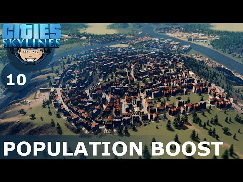 POPULATION BOOST: Cities Skylines (Challenge) - Ep. 10 - Maximum Mass Transit City