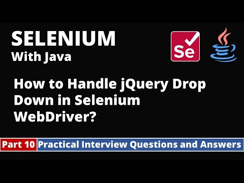 Part1 Selenium with Java Tutorial Practical Interview Questions and Answers Selenium WebDriver
