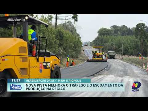 Reabilitação da SC-114 em Itaiópolis melhora mobilidade e ajuda produtores rurais