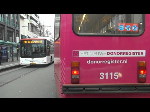 HTM lijn 28: Den Haag Zuiderstrand - Voorburg Station - Den Haag Zuiderstrand - 2020