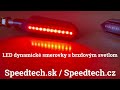 LED dynamické smerovky - s brzdovým svetlom pre motocykle (100x29x26mm) - Video Youtube