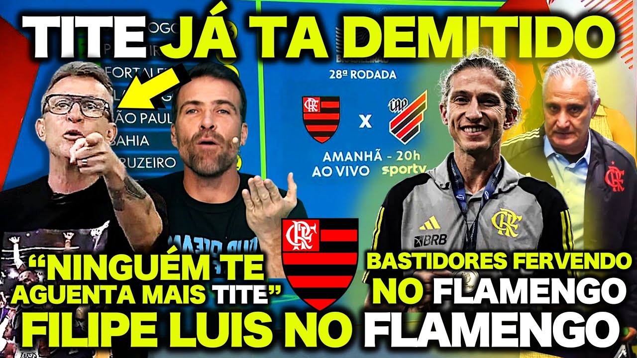 NETO CRAVA: TITE JÁ ESTÁ DEMITIDO no FLAMENGO! NINGUÉM TE AGUENTA MAIS TITE ! FILIPE LUIS VEM AÍ