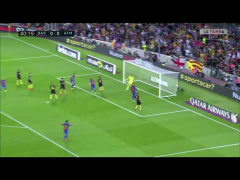 Gol de Ivan Rakitic Barcelona 1-0 Atletico Madrid (1-0)