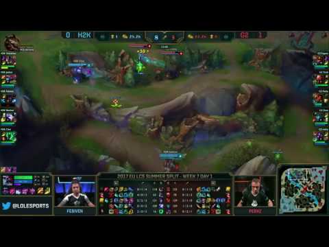 H2K vs G2 Highlights Game 2 EU LCS SUMMER 2017