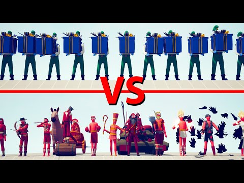 PRESENT ELF Team vs LEGACY Team - Totally Accurate Battle Simulator TABS