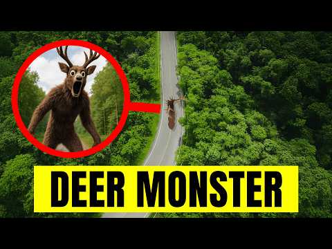MY DRONE FILMS the 99 NIGHTS DEER in a REAL LIFE FOREST!! 😨