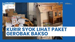 Tak Habis Pikir, Kurir Ekspedisi Syok Lihat Paket Berupa Gerobak Bakso