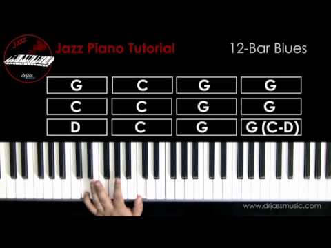 DRJASSMUSIC Jazz Piano Tutorial - 12-bar Blues (English)