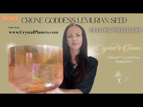 Crone Goddess, Lemurian Seed Crystal Tones® Alchemy Singing Bowl 10" B+10