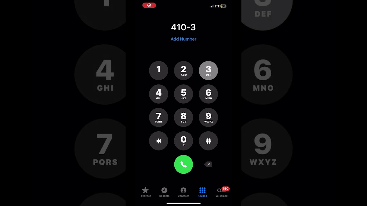 Random phone number on iPhone keypad ￼#shorts