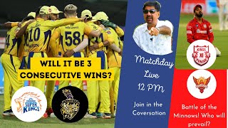 Will it be 3 Wins for CSK? | Matchday Live | IPL 2021 | Match 14 #PBKSvsSRH | Match 15 CSK VS KKR
