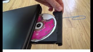 How to manually Eject a STUCK DISC from a Laptop