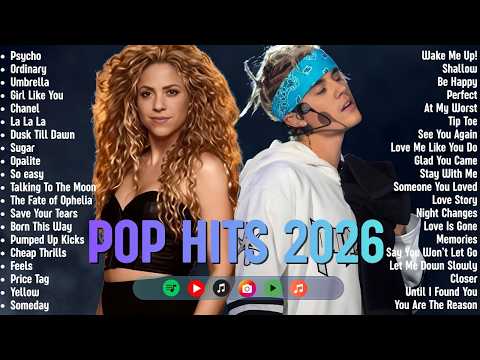 Billboard Top 50 🎧👑 Viral Pop Hits 2026 – Taylor Swift, Adele, Justin Bieber,  Dua Lipa, Maroon 5,..