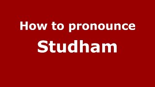 How to pronounce Studham