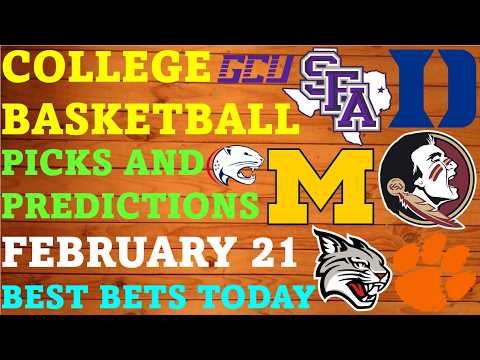 College Basketball Picks and Predictions February 21 Best Bets Today