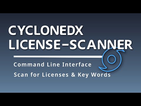 CycloneDX License-scanner | Scan and identify licenses!