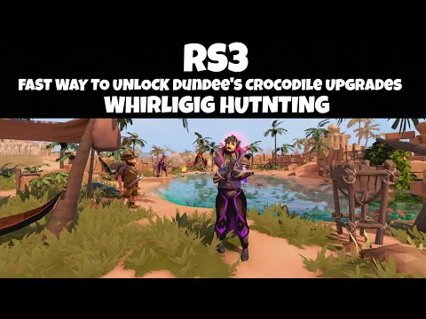 Fast Way To Unlock Dundee's Crocodile Upgrades Hunting Whirligigs In Het's Oasis - RuneScape 3