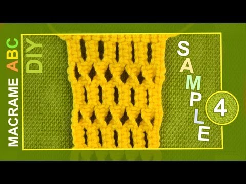 Macrame ABC pattern sample 17