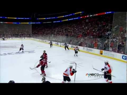 Scott Hartnell PPG goal. Philadelphia Flyers vs NJ Devils Game 4 5/6/12 NHL Hockey