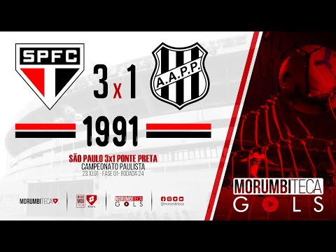 São Paulo 3x1 Ponte Preta - Paulista 1991 - fase 01 - rodada 24 - 23/10/1991